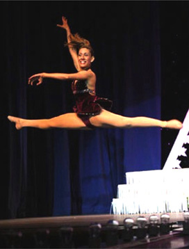 Graziella in a split leap